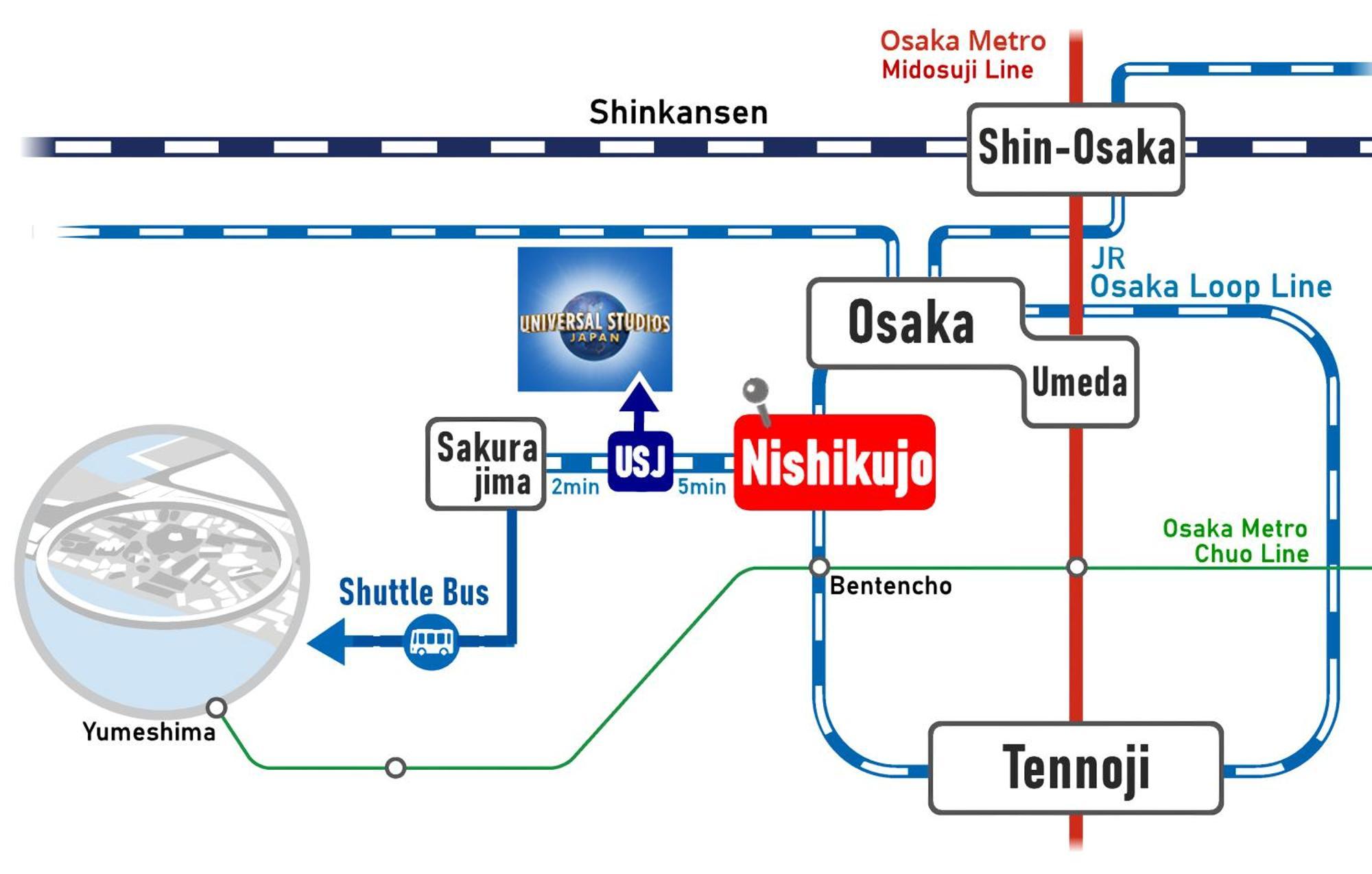 Apartment Usj 2 Stops, Umeda&dotonbori 8mins, Kix Direct Access Sv2 *