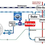Usj 2 Stops, Umeda&Dotonbori 8Mins, Kix Direct Access Sv2